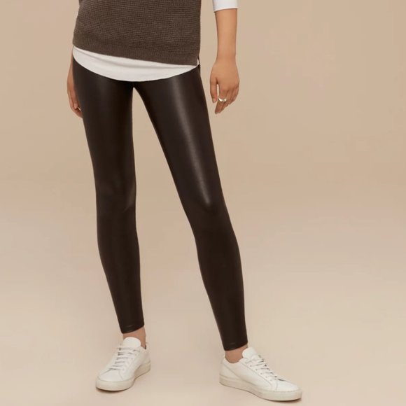 ARITZIA Wilfred Free Black Daria Faux Leather Leggings Sz Small - Picture 1 of 9